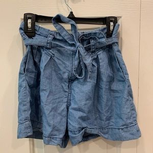 Habitual Girl denim Paper bag shorts
